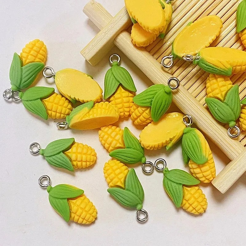 Resin Craft Material - 20개 재미있는 미니 옥수수 야채 레진