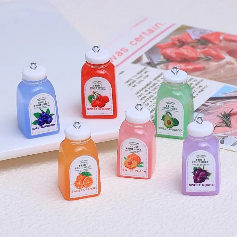Resin Craft Supplies - 10Pcs Kawaii 미니 3D 체리 오렌지