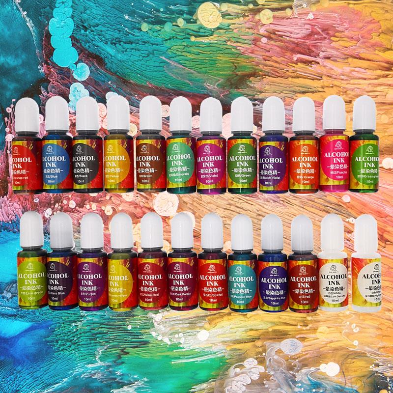 Resin Dye Alcohol - 24 색 10ml 아트 잉크 알코올
