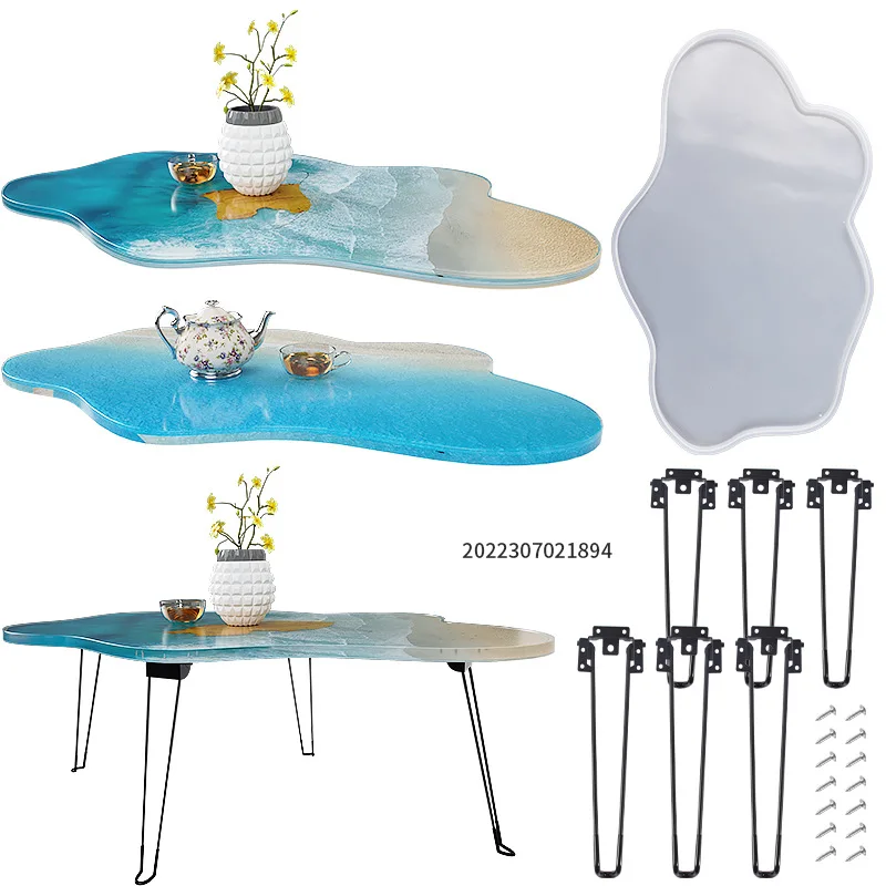 Resin Ocean Wave Mold - 대형 61cm 불규칙한 트레이 에폭시 수지