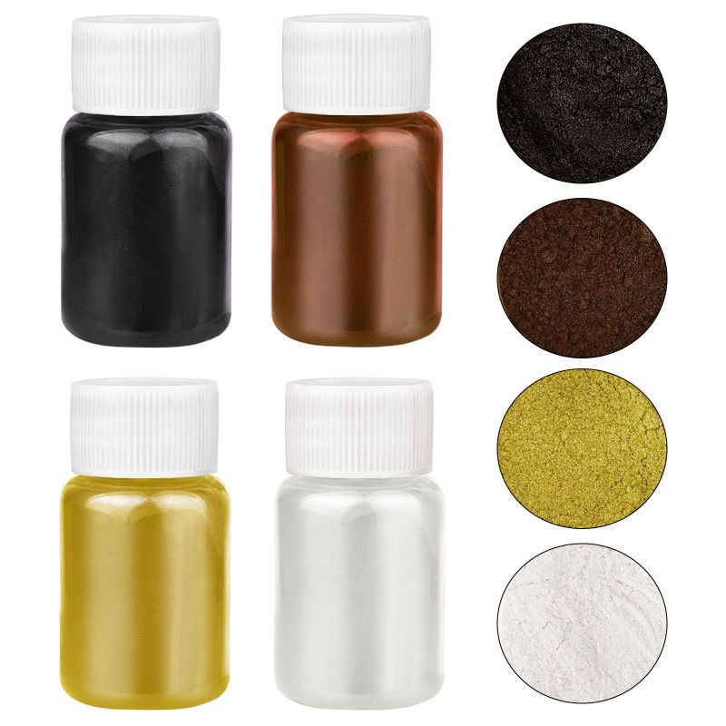 4 색/세트 진주 빛 가루 수지 안료 키트 운모 미네랄 - Resin Pigment Set 리뷰 및 가격