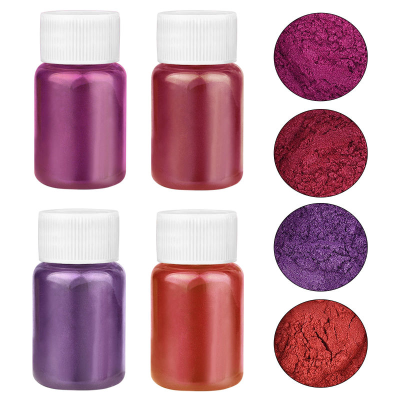 4 색/세트 진주 빛 가루 수지 안료 키트 운모 미네랄 - Resin Pigment Set 리뷰 및 가격