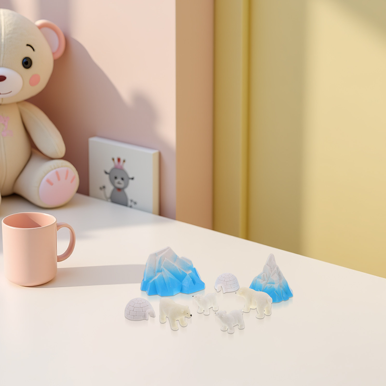8개 미니 레진 북극곰 북극 디오라마 얼음 눈 집, 아 - Resin Crafts 리뷰 및 가격