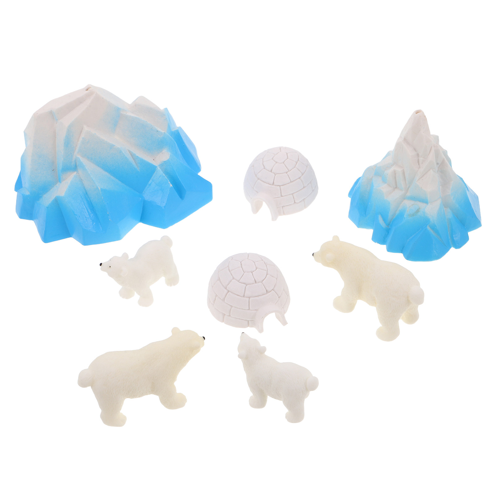 8개 미니 레진 북극곰 북극 디오라마 얼음 눈 집, 아 - Resin Crafts 리뷰 및 가격