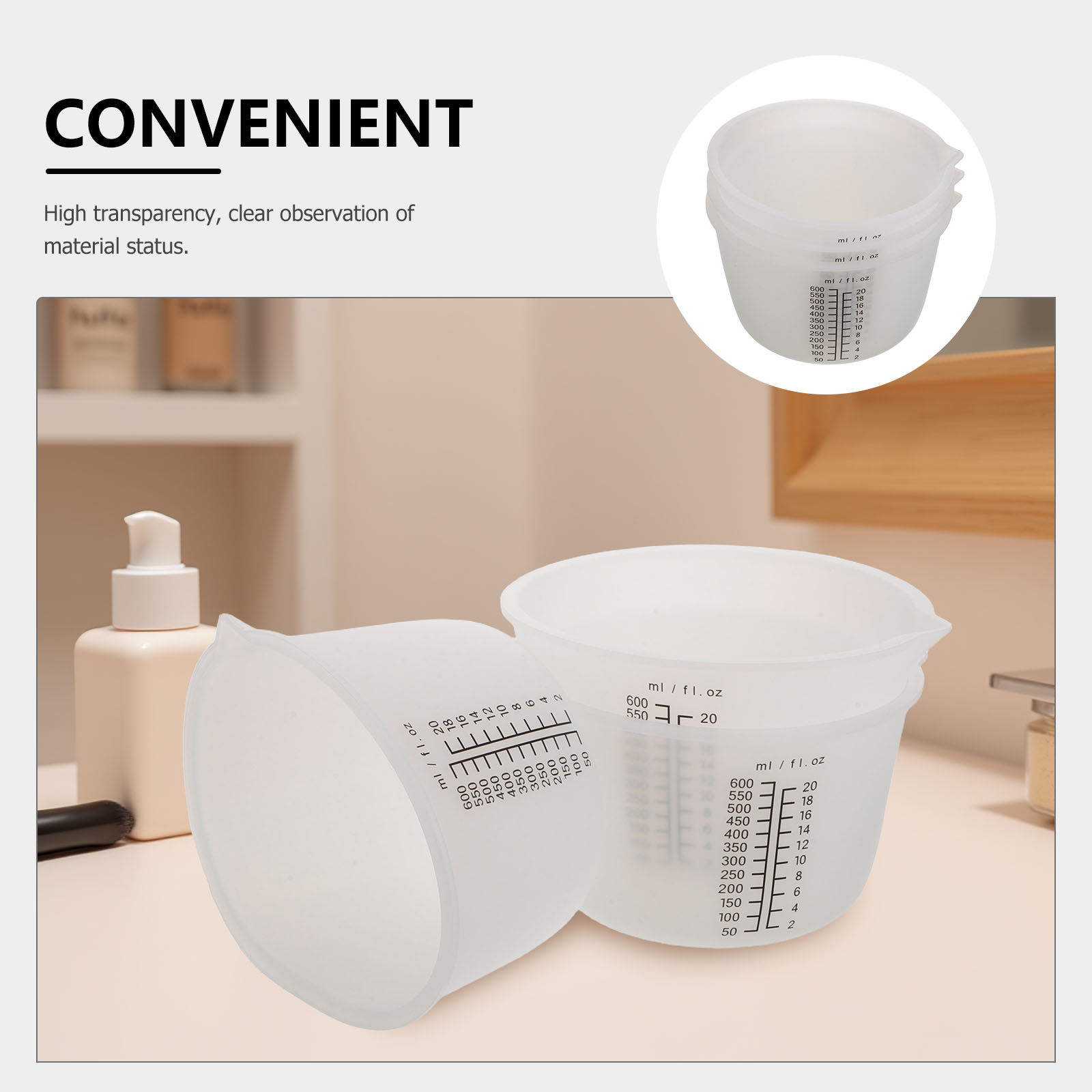 3Pcs 실리콘 수지 주입 컵 600Ml 크리스탈 수지 - Mixing Cup Silicone 리뷰 및 가격