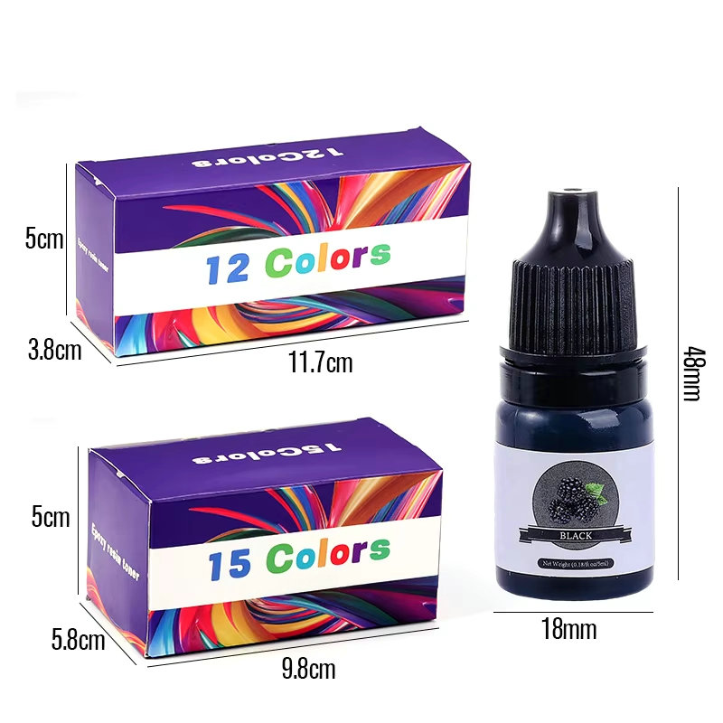 에폭시 수지 색소 24가지 생생한 색상 액체 에폭시 색 - Resin Pigment Set 리뷰 및 가격