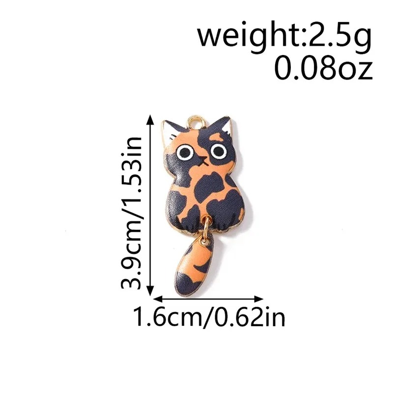 10Pcs 16×39mm 귀여운 만화 고양이 수지 참  - Resin Craft Material 리뷰 및 가격