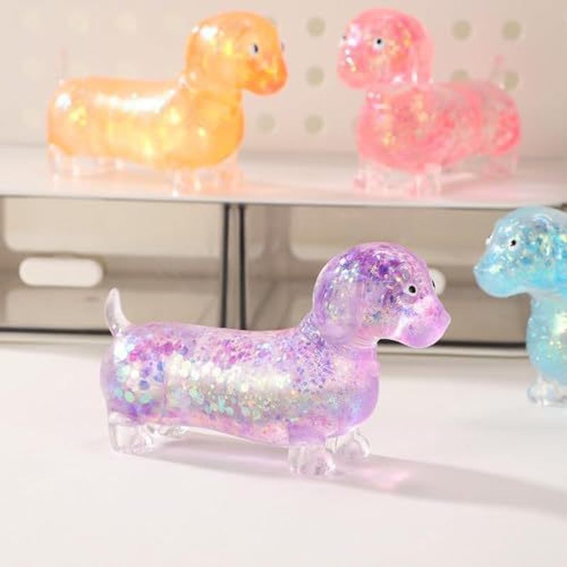 반짝이 닥스훈트 소프트 스트레치 스퀴즈 가젯 반짝이는  - Resin Craft Material 리뷰 및 가격