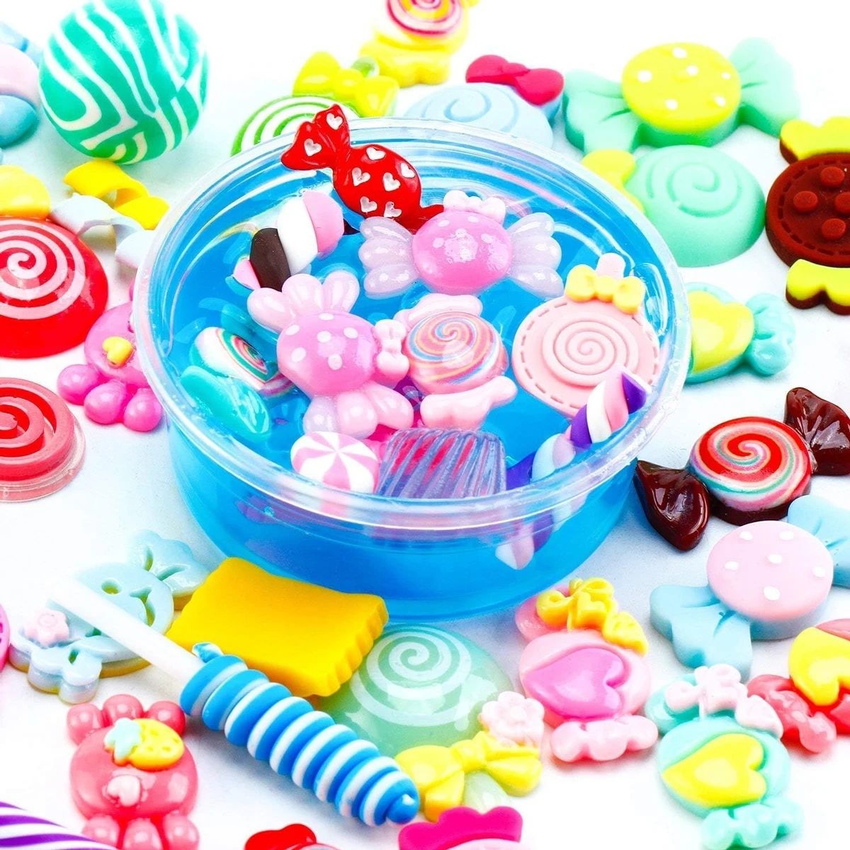 30pcs 무작위 캔디 점액 매력 귀여운 세트 혼합 수 - Resin Craft Material 리뷰 및 가격