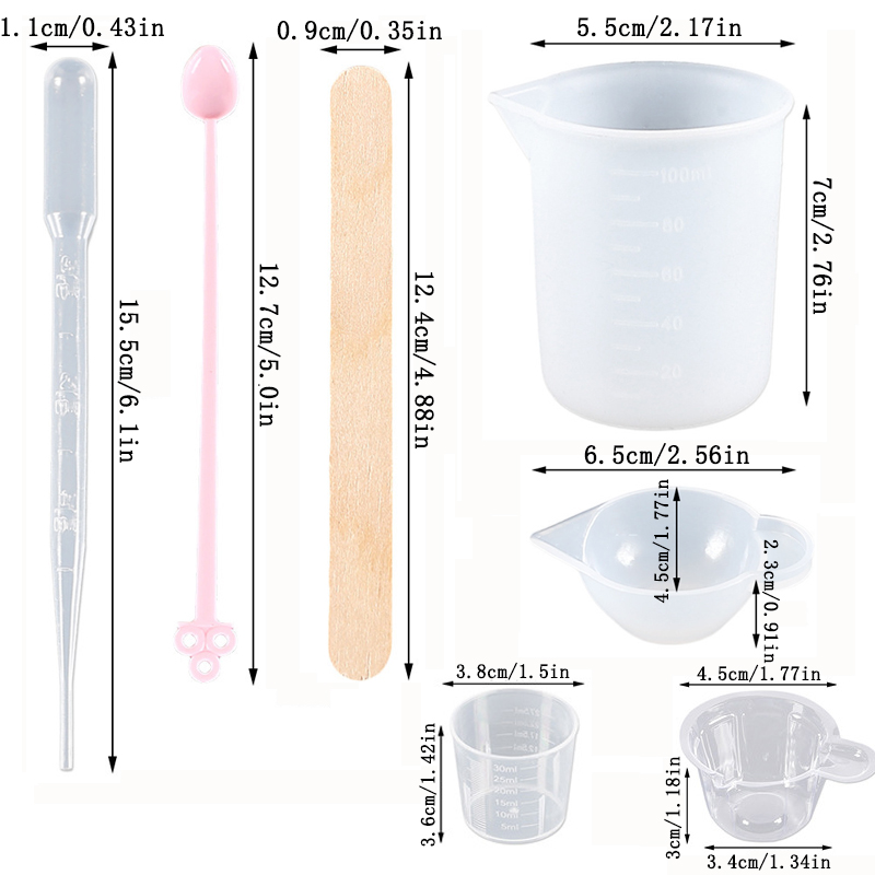 에폭시 수지 도구 키트 실리콘 몰드 도구 포함 믹싱 컵 - Mixing Cup Silicone 리뷰 및 가격