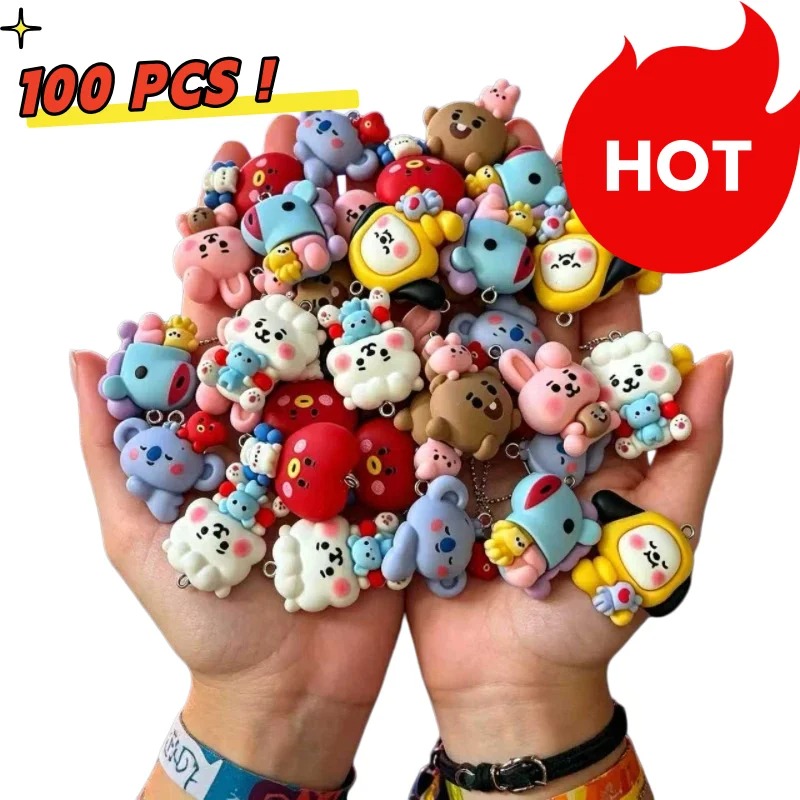 7pcs BT21 수지 만화 참 DIY 액세서리 공예  - Resin Crafts 리뷰 및 가격