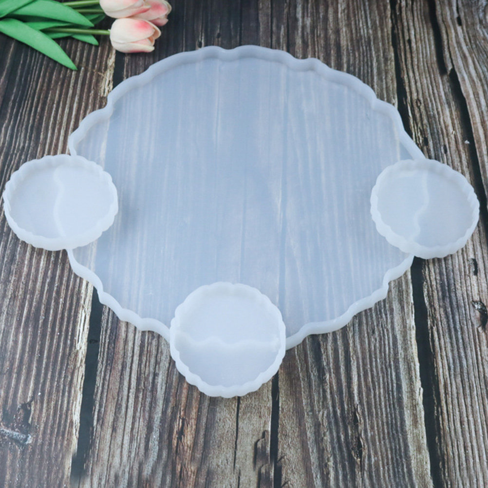 2Pcs 크리스탈 수지 실리콘 트레이 몰드 라운드 DI - Serving Tray Mold 리뷰 및 가격