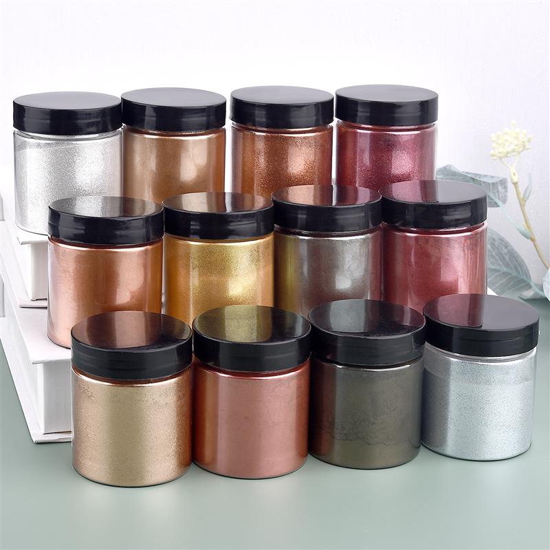 50g 쉬머 메탈릭 골드 실버 컬러 안료 진주 빛 착색 - Resin Pigment Set 리뷰 및 가격