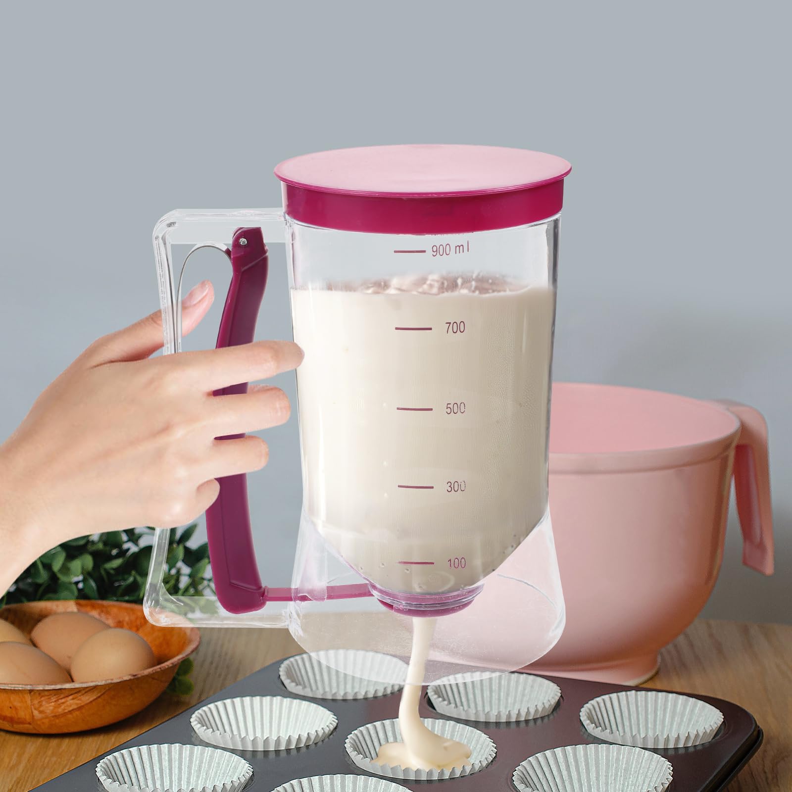 900ml 배터 디스펜서 컵케이크 팬케이크 배터 디스펜 - Mixing Cup Silicone 리뷰 및 가격
