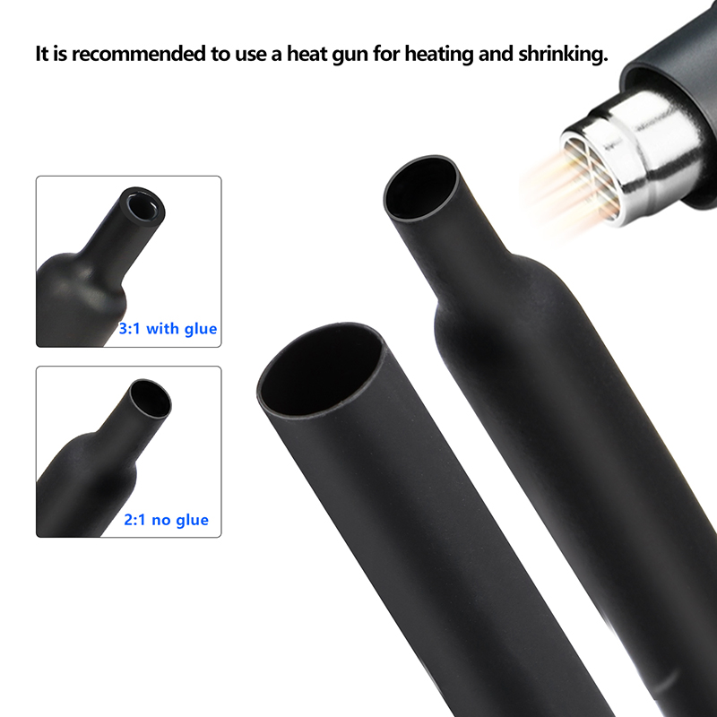 2:1 열수축 튜브 키트 내열성 수축 튜브 와이어 랩핑 - Heat Gun Small 리뷰 및 가격